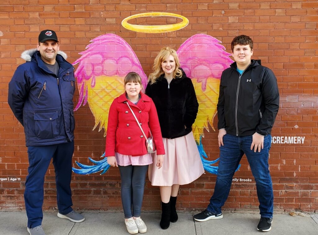 My family at Silver Lining Creamery