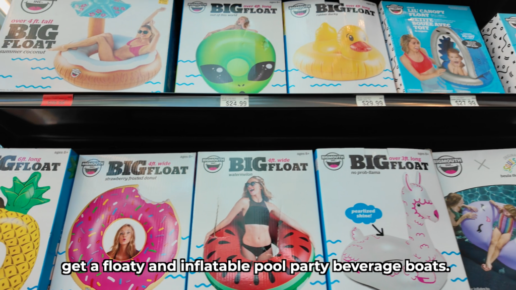 packaged pool floaties