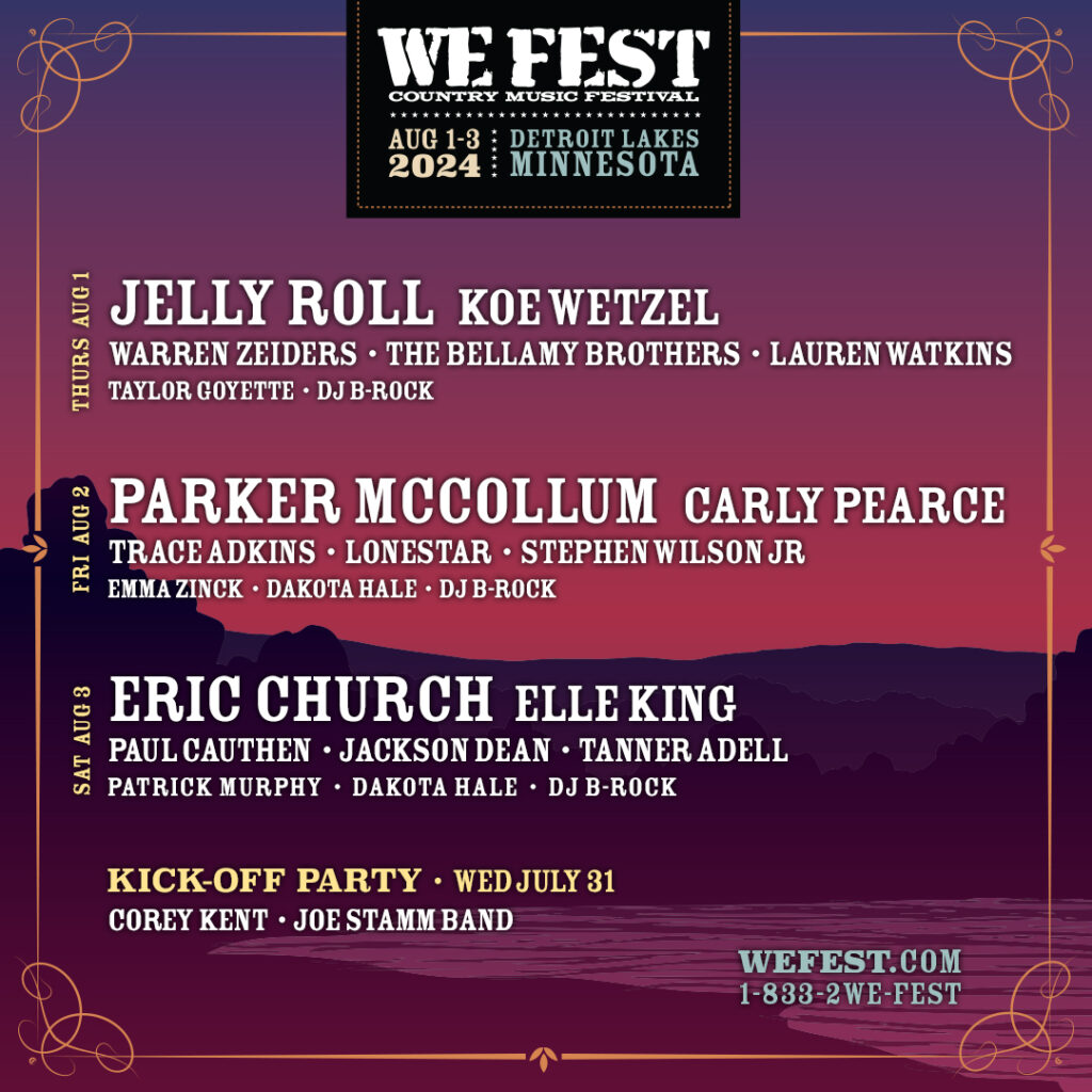 WE Fest lineup poster
