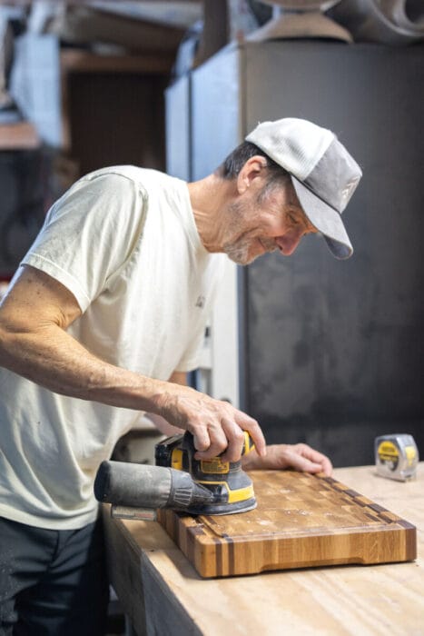 man woodworking