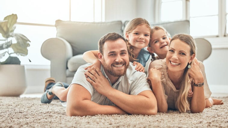 family parents kids smiling 02