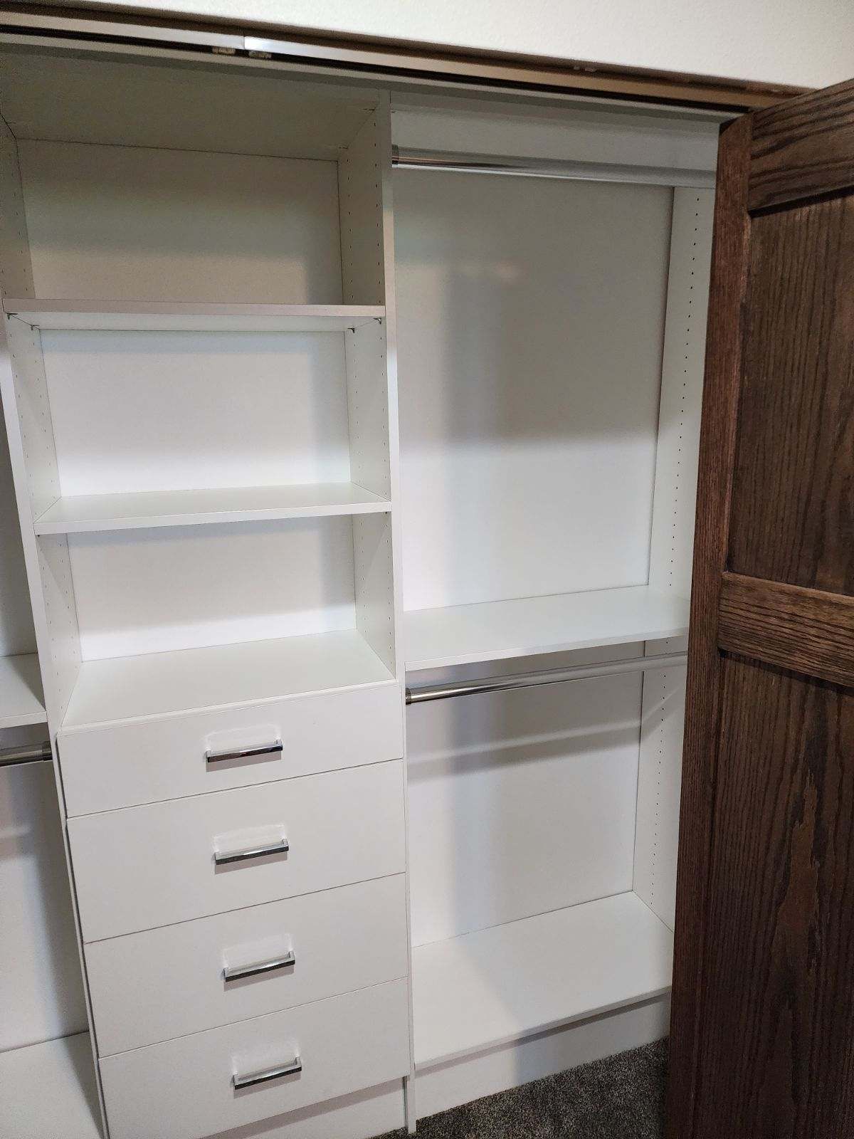 redone closet in home